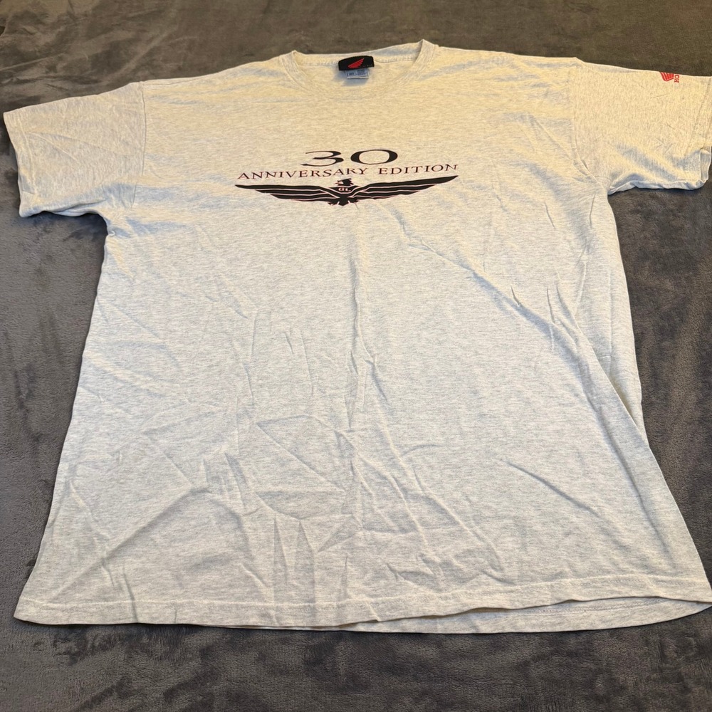 Honda 30th Anniversary Edition T Shirt Ash Grey GL Motorcycle Mens XXL 2XL